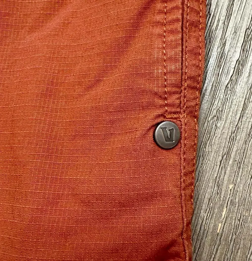 Vuori Men's Rust Orange Ripstop Casual Drawstring Shorts Size M